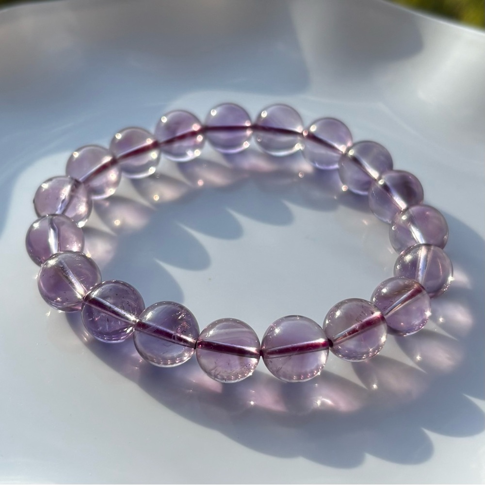 HQ Clear Amethyst Crystal Bracelet 10mm
